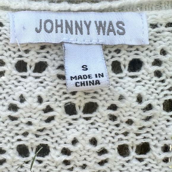 Johnny Was Selah Draped Cardigan White 100% Cotton Sz S - Picture 10 of 13